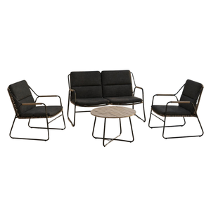 4 Seasons Outdoor Scandic Lounge Set With Axel Triangular Coffee Table