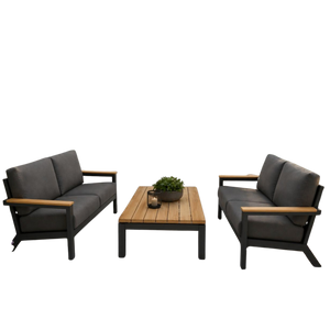 4 Seasons Outdoor Capitol Lounge Set with Teak Coffee Table