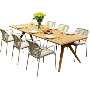 4 Seasons Outdoor Barista 6 Seat Dining Set with Bel Air Table