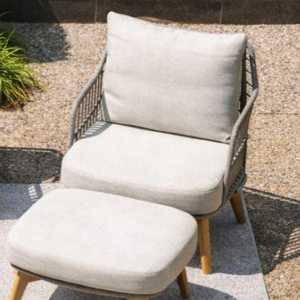 4 Seasons Outdoor Ancora Lounge Set with Footstool & Zucca Table