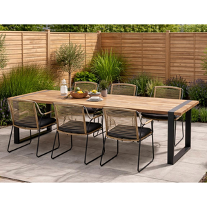 4 Seasons Outdoor Scandic 6 Seat Dining With Derby 240cm Table