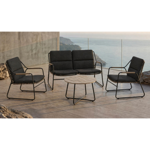 4 Seasons Outdoor Scandic Lounge Set With Axel Triangular Coffee Table
