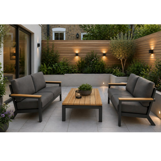 4 Seasons Outdoor Capitol Lounge Set with Teak Coffee Table