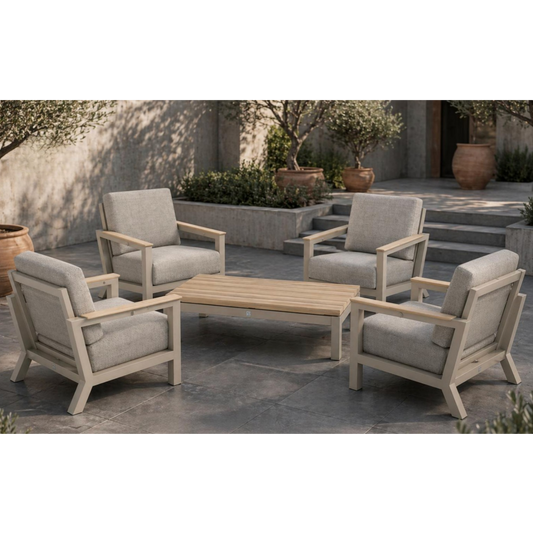 4 Seasons Outdoor Capitol 4 Seat Lounge Set with Coffee Table