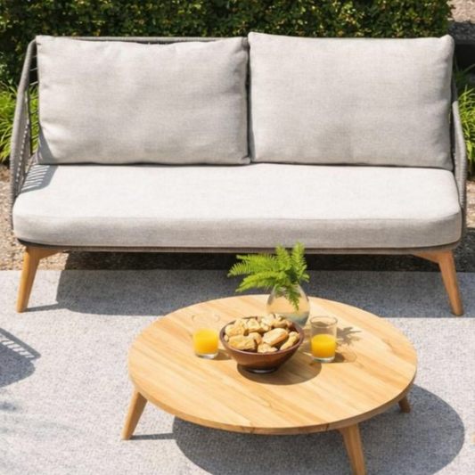 4 Seasons Outdoor Ancora Lounge Set with Footstool & Zucca Table