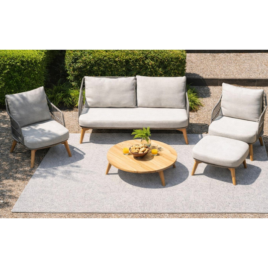 4 Seasons Outdoor Ancora Lounge Set with Footstool & Zucca Table